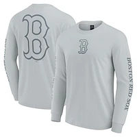 Men's Fanatics  Gray Boston Red Sox Elements Strive Long Sleeve T-Shirt