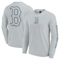 Men's Fanatics  Gray Boston Red Sox Elements Strive Long Sleeve T-Shirt