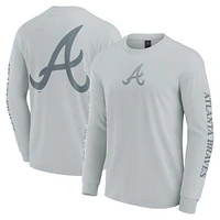 Men's Fanatics  Gray Atlanta Braves Elements Strive Long Sleeve T-Shirt