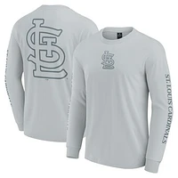 Men's Fanatics  Gray St. Louis Cardinals Elements Strive Long Sleeve T-Shirt