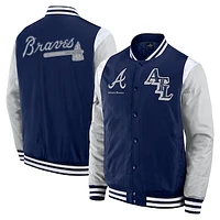 Men's Fanatics  Navy Atlanta Braves Elements Elite Full-Snap Jacket