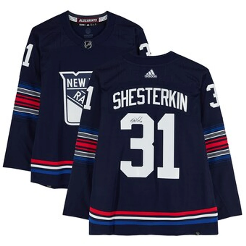 Igor Shesterkin New York Rangers Autographed 2023-24 Navy Alternate adidas Authentic Jersey