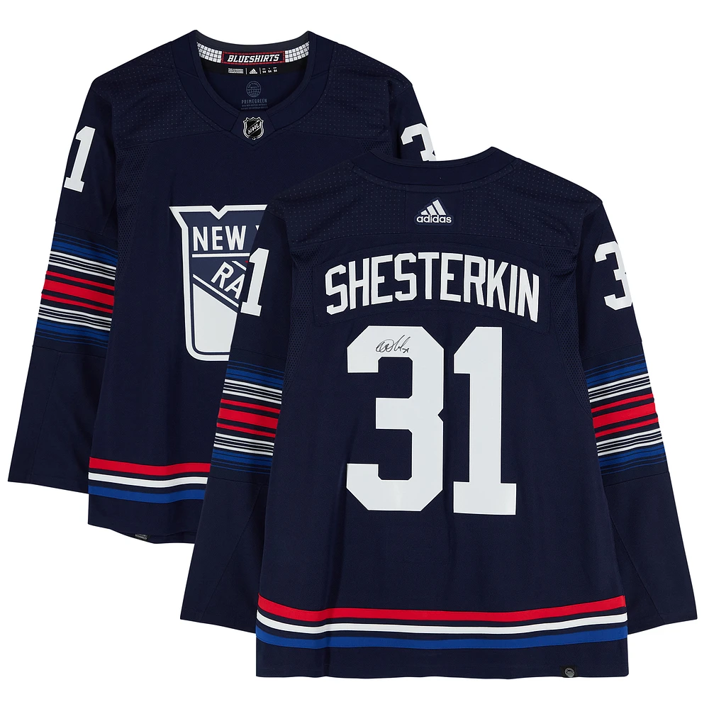 Igor Shesterkin New York Rangers Autographed 2023-24 Navy Alternate adidas Authentic Jersey