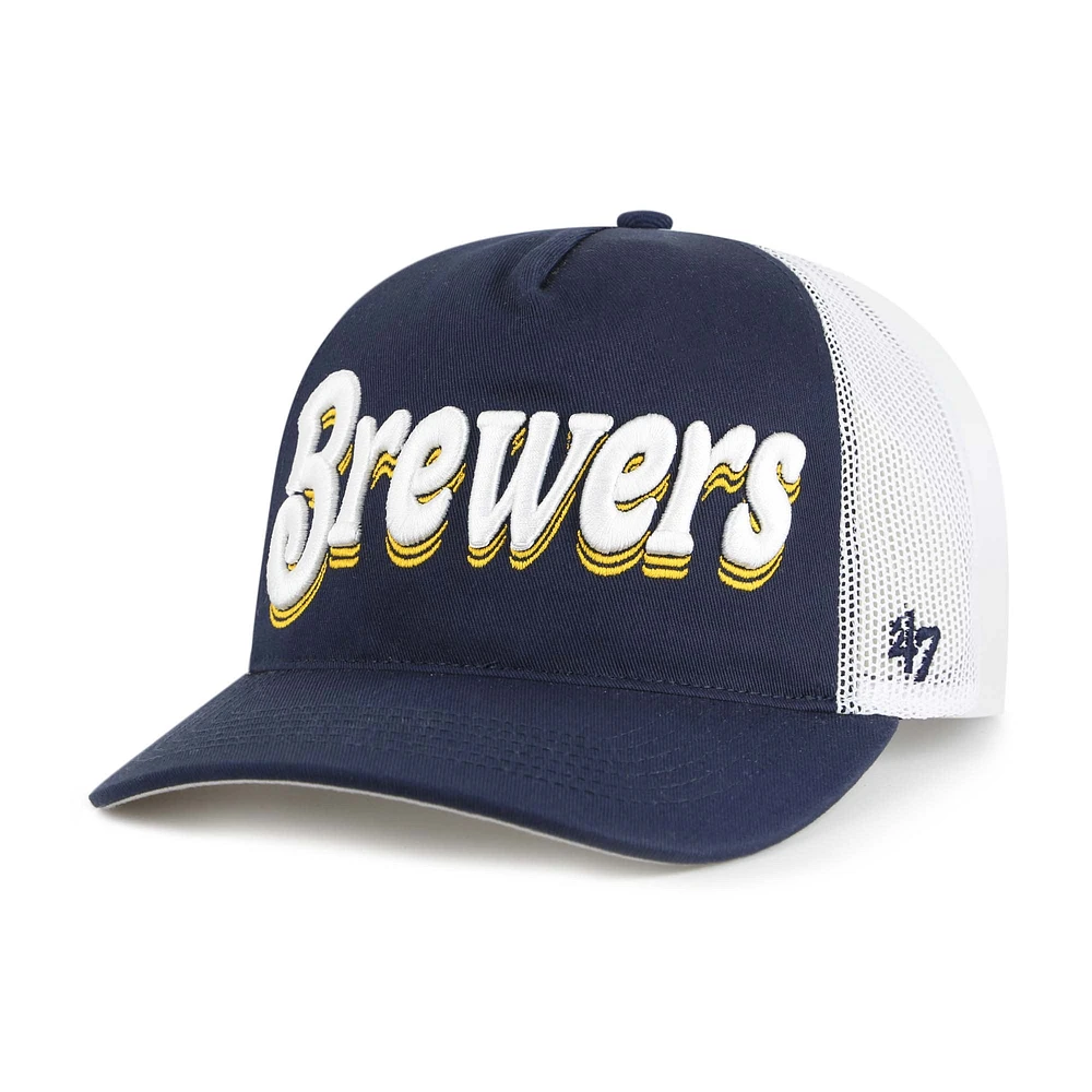 Women's '47 Navy Milwaukee Brewers Biloxi Hitch Adjustable Hat