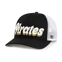 Women's '47 Black Pittsburgh Pirates Biloxi Hitch Adjustable Hat