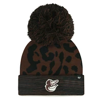 Women's '47 Brown Baltimore Orioles Rosette Cuffed Knit Hat with Pom