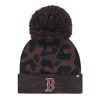 Women's '47 Brown Boston Red Sox Rosette Cuffed Knit Hat with Pom