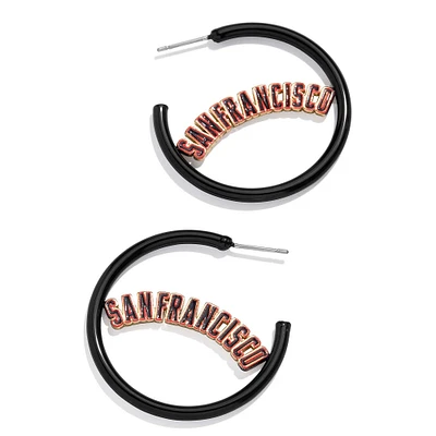 BaubleBar San Francisco Giants Enamel Hoop Earrings