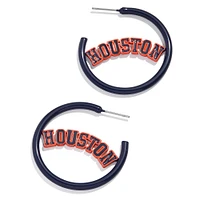 BaubleBar Houston Astros Enamel Hoop Earrings