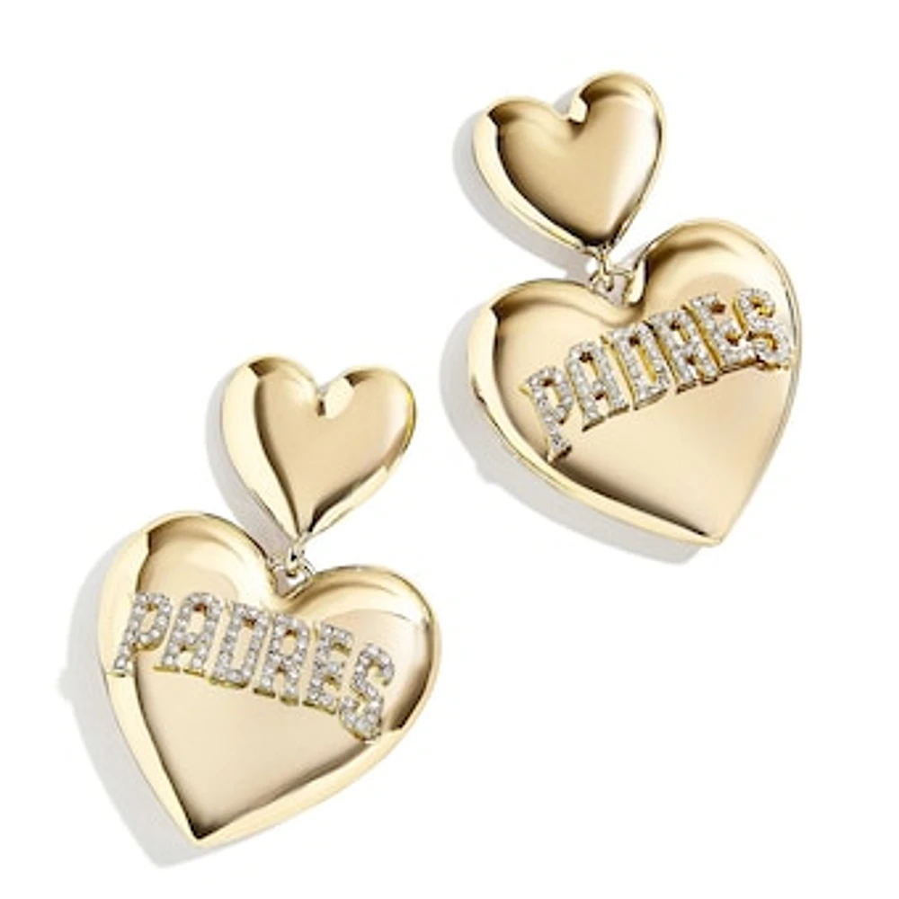 WEAR by Erin Andrews x Baublebar San Diego Padres Heart Statement Drop Earrings