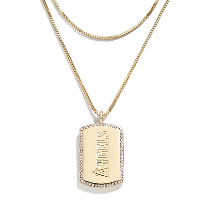 WEAR by Erin Andrews x Baublebar Los Angeles Angels Dog Tag Necklace