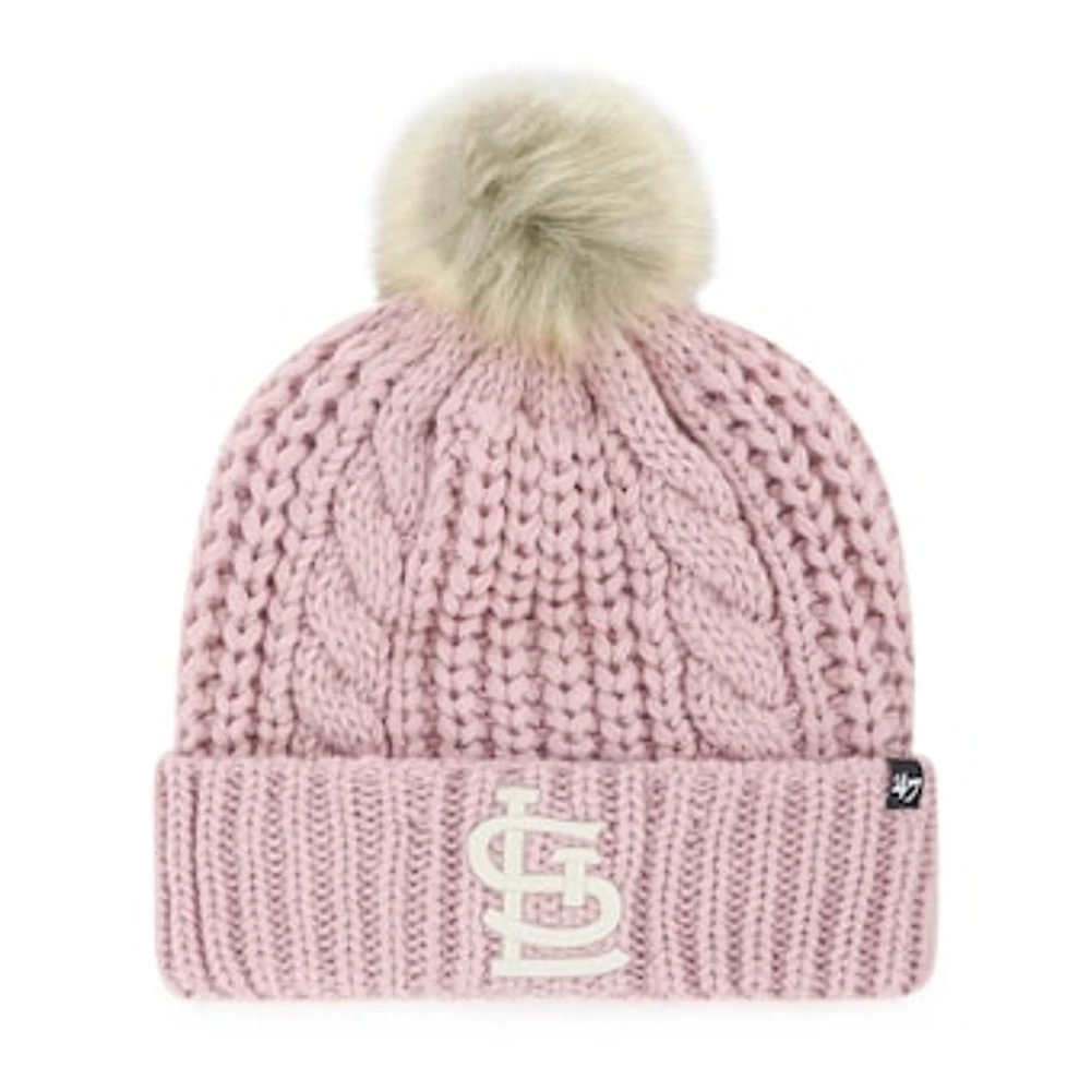 Women's '47 Pink St. Louis Cardinals Meeko Dusty Rose Cuffed Knit Hat with Pom