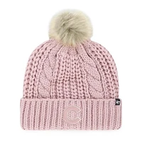 Women's '47 Pink Chicago Cubs Meeko Dusty Rose Cuffed Knit Hat with Pom