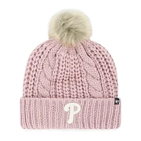 Women's '47 Pink Philadelphia Phillies Meeko Dusty Rose Cuffed Knit Hat with Pom