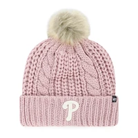 Women's '47 Pink Philadelphia Phillies Meeko Dusty Rose Cuffed Knit Hat with Pom