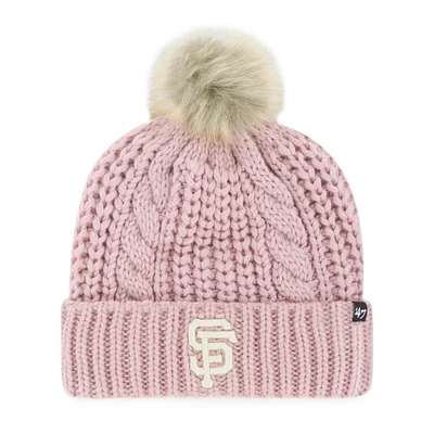 Women's '47 Pink San Francisco Giants Meeko Dusty Rose Cuffed Knit Hat with Pom