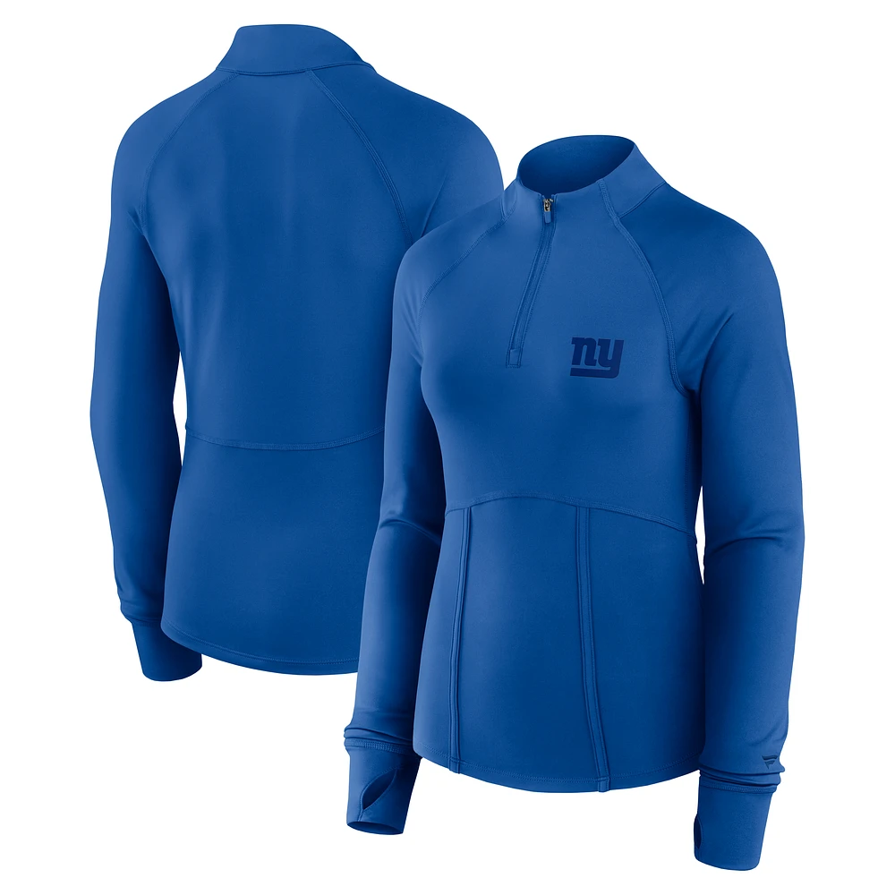 Women's Fanatics  Royal New York Giants Elements Quarter-Zip Jacket