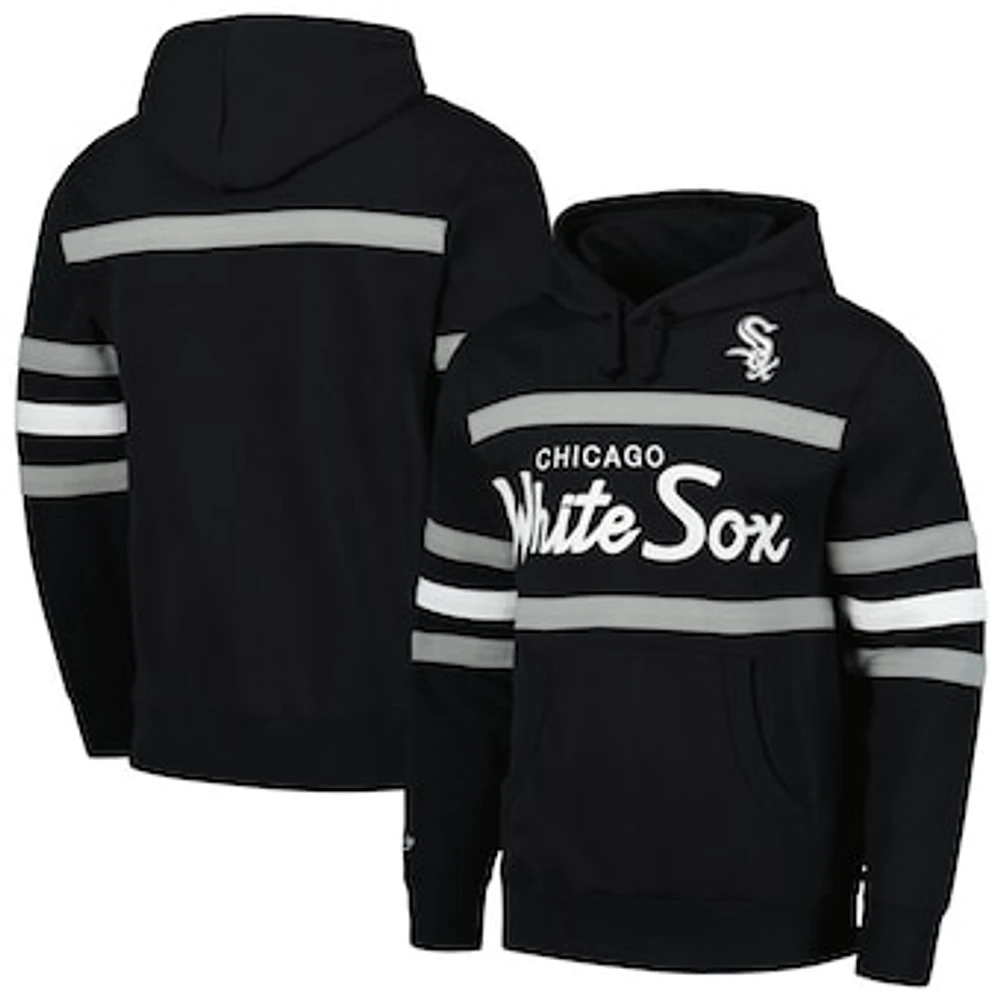 Men's Mitchell & Ness Black Chicago White Sox Head Coach Pullover Hoodie