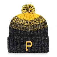 Youth '47 Black Pittsburgh Pirates Cascade Cuffed Knit Hat with Pom