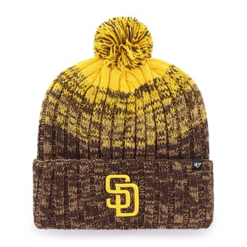 Youth '47 Brown San Diego Padres Cascade Cuffed Knit Hat with Pom