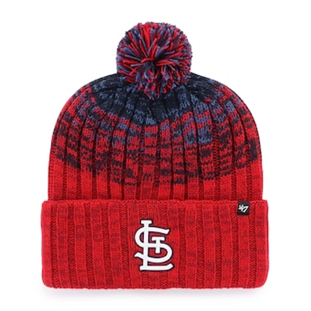 Youth '47 Red St. Louis Cardinals Cascade Cuffed Knit Hat with Pom