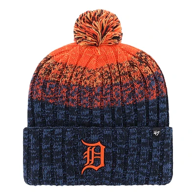 Youth '47 Navy Detroit Tigers Cascade Cuffed Knit Hat with Pom