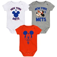 Infant New York Mets Three-Pack Winning Team Bodysuit Set