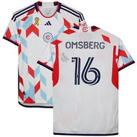 Wyatt Omsberg Chicago Fire Autographed Fanatics Authentic Match-Used #16 White Jersey from the 2023 MLS Season