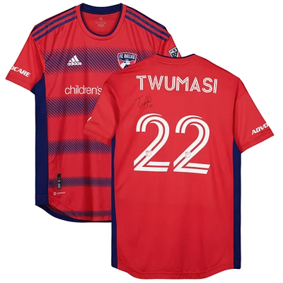 Ema Twumasi FC Dallas Autographed Match-Used #22 Red Jersey from the 2023 MLS Season