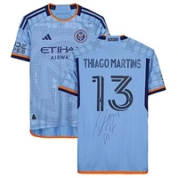 Thiago Martins New York City FC Autographed Match-Used #13 Blue Jersey from the 2023 MLS Season