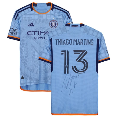 Thiago Martins New York City FC Autographed Match-Used #13 Blue Jersey from the 2023 MLS Season