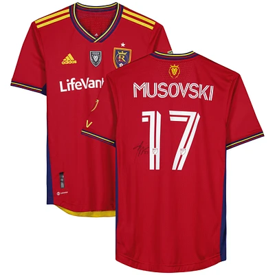 Danny Musovski Real Salt Lake Autographed Match-Used #17 Red Jersey from the 2023 MLS Season