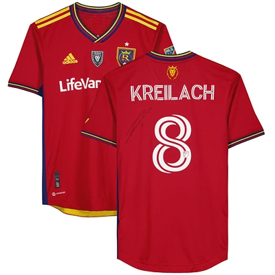 Damir Kreilach Real Salt Lake Autographed Match-Used #8 Red Jersey from the 2023 MLS Season