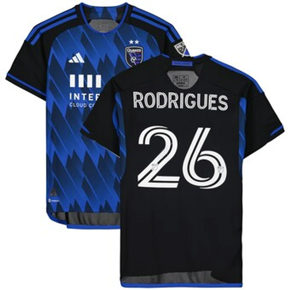 Rodrigues San Jose Earthquakes Autographed Match-Used #26 Black Jersey from the 2023 MLS Season