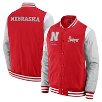 Men's Fanatics  Scarlet Nebraska Huskers Elements Elite Full-Snap Jacket