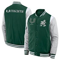 Men's Fanatics  Green Miami Hurricanes Elements Elite Full-Snap Jacket