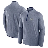 Men's Fanatics Navy Michigan Wolverines Mock Neck Half-Zip Pullover Jacket