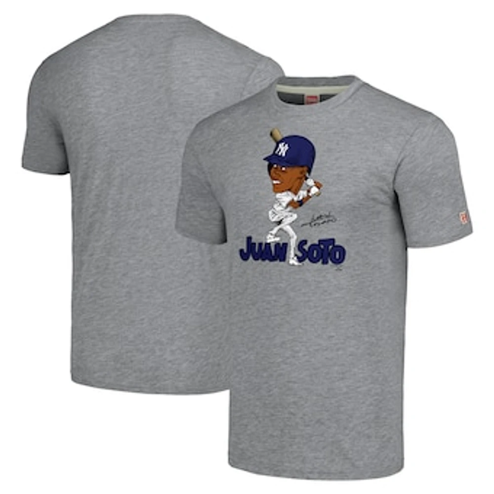 Unisex Homage Juan Soto Gray New York Yankees Signature T-Shirt