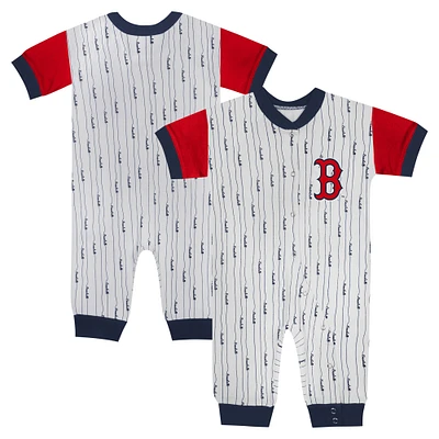 Infant Fanatics White Boston Red Sox Logo Best Series Full-Snap Jumper