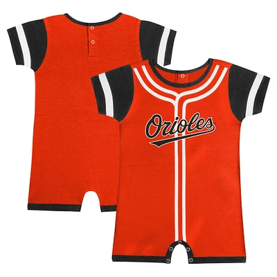 Infant Fanatics Orange Baltimore Orioles Fast Pitch Romper