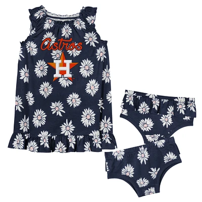 Infant Fanatics Navy Houston Astros Hop Skip Diaper Cover Set