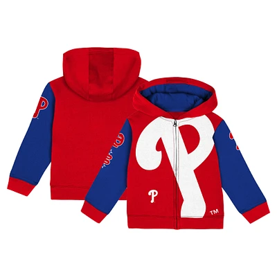 Infant Fanatics Red Philadelphia Phillies Post Card Full-Zip Hoodie Jacket