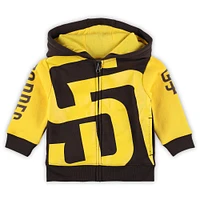 Infant Fanatics Brown San Diego Padres Post Card Full-Zip Hoodie Jacket