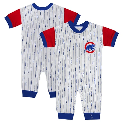 Newborn & Infant White Chicago Cubs Logo Best Series Full-Snap Jumper