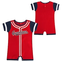 Newborn & Infant Fanatics Red Cleveland Guardians Fast Pitch Romper