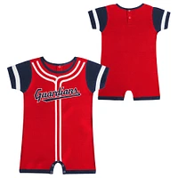 Newborn & Infant Fanatics Red Cleveland Guardians Fast Pitch Romper