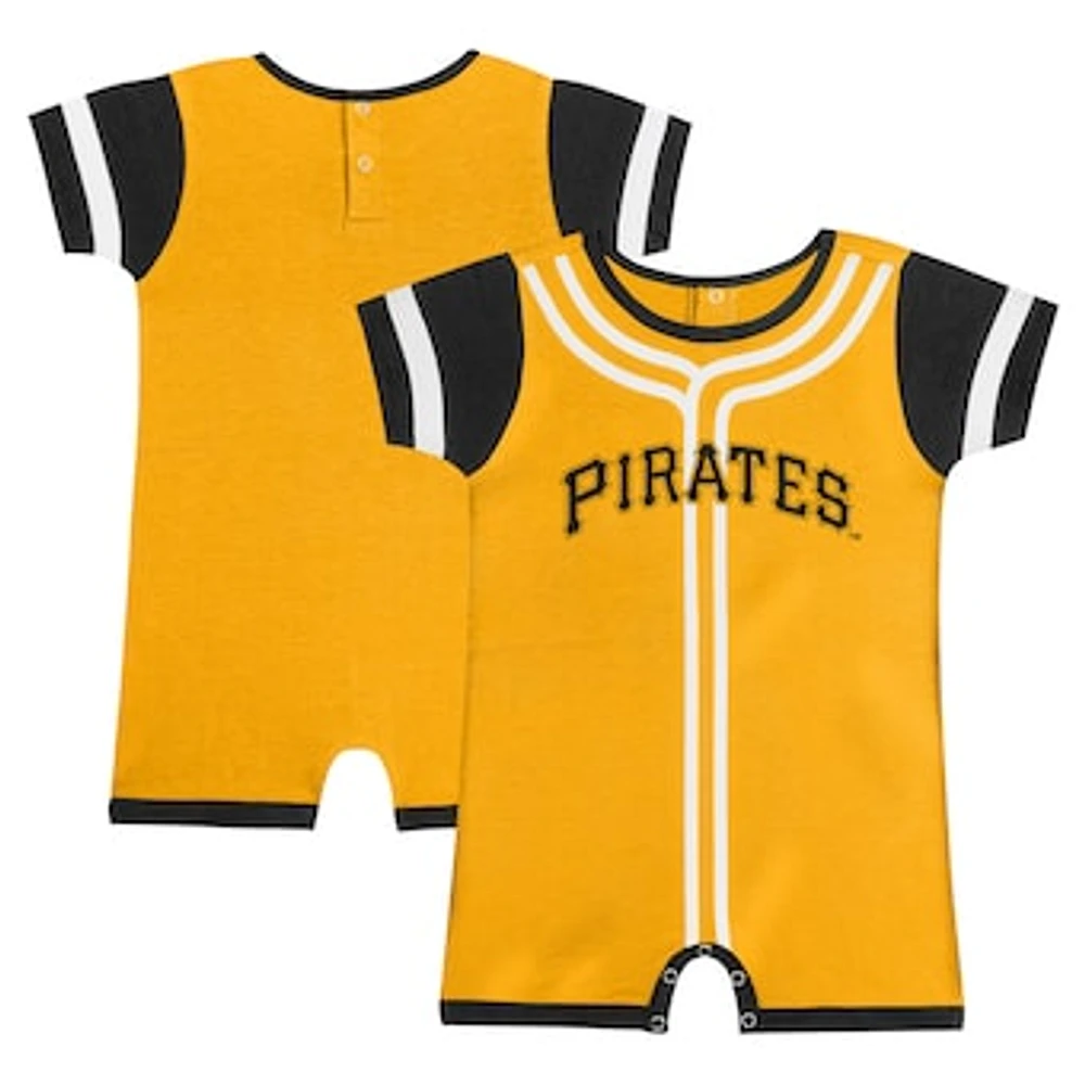 Newborn & Infant Fanatics Gold Pittsburgh Pirates Fast Pitch Romper