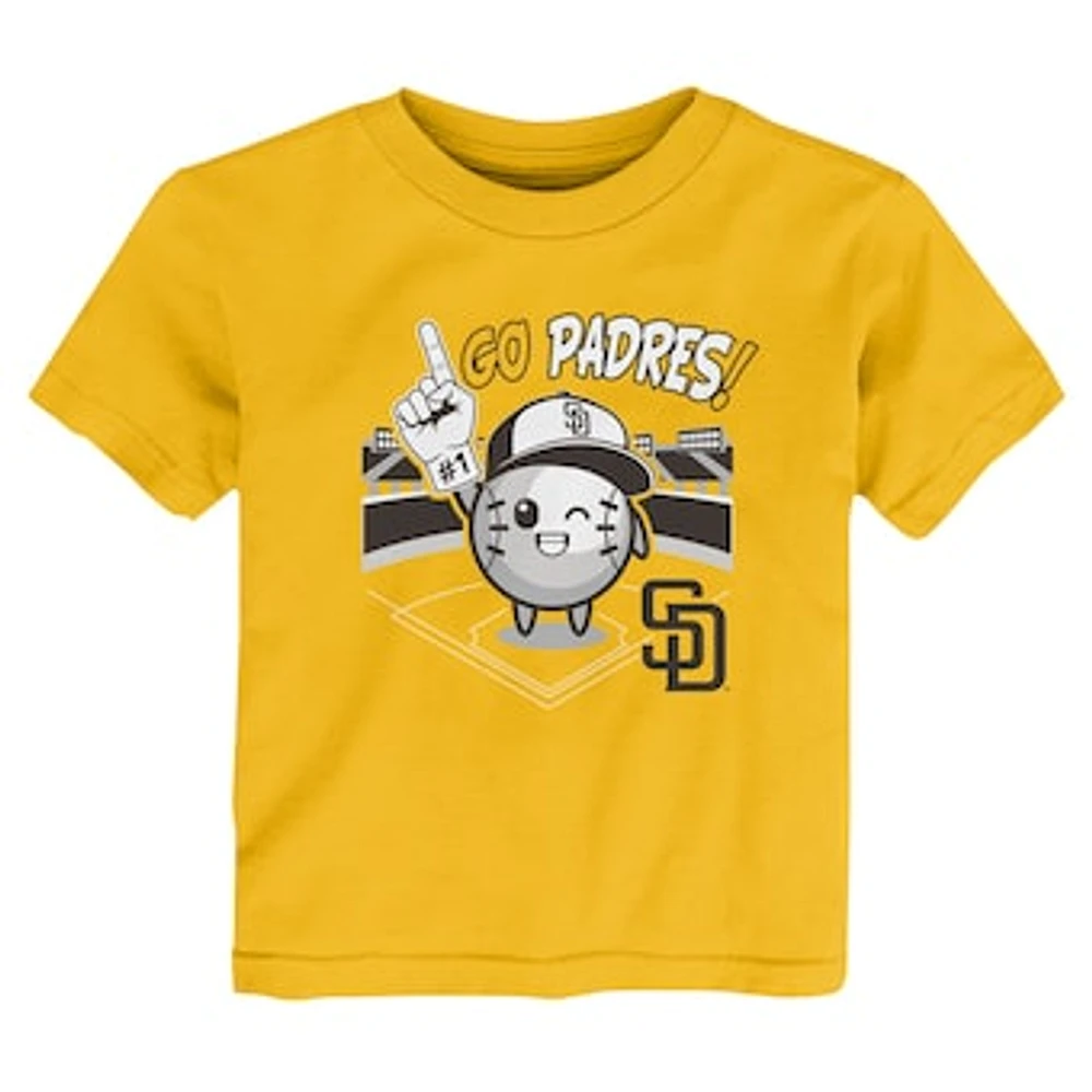 Toddler Fanatics Gold San Diego Padres Ball Boy T-Shirt