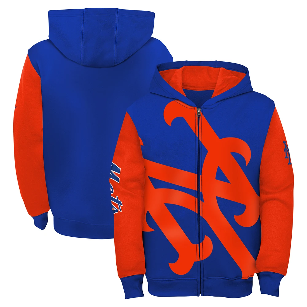 Toddler Royal New York Mets Postcard Full-Zip Hoodie