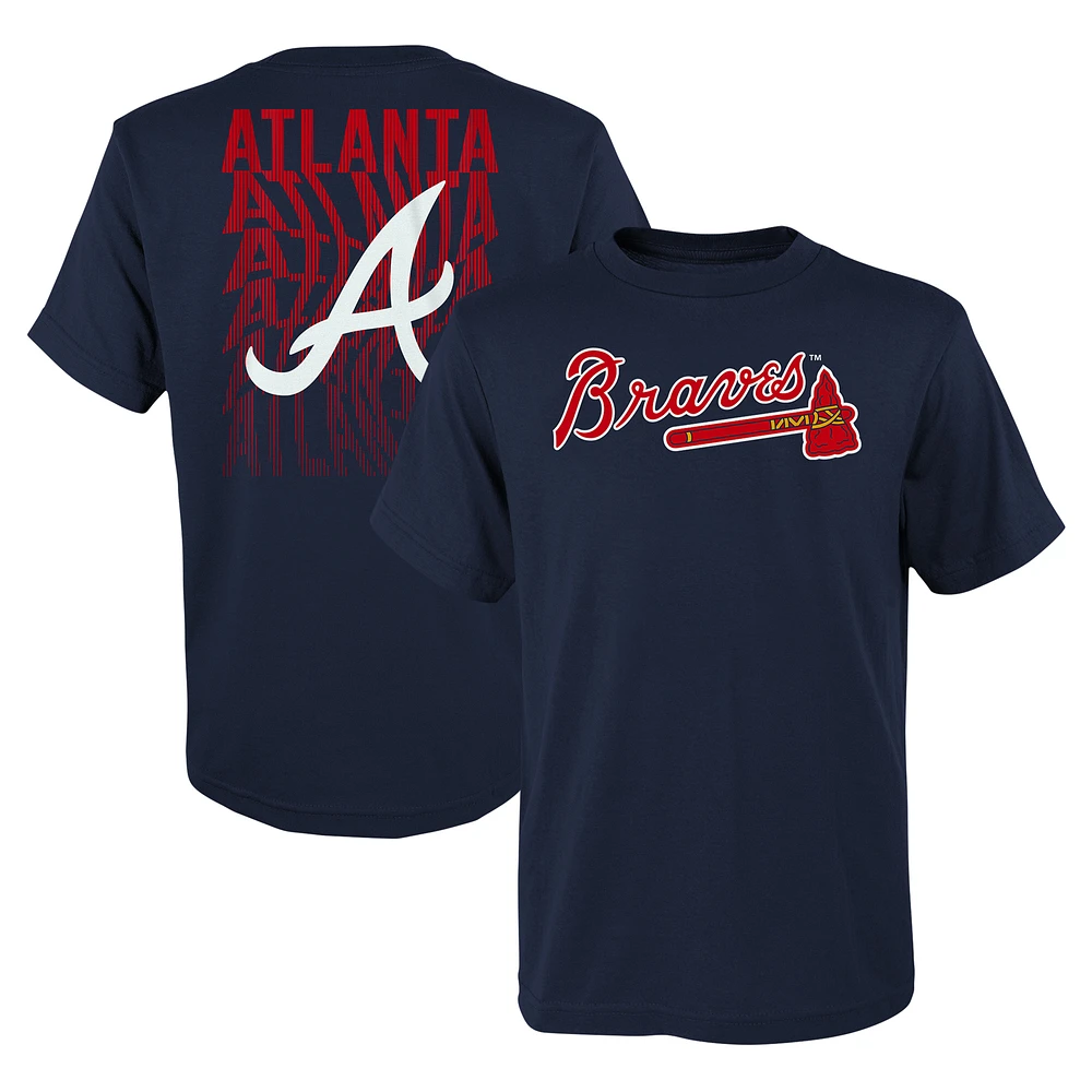 Youth Fanatics Navy Atlanta Braves Curveball T-Shirt